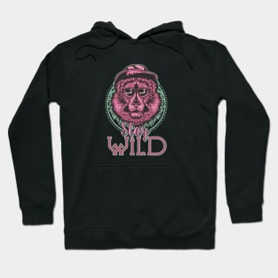 Roar in Style: Smoking Lion T-Shirt 🦁🕶️ | Embrace the Wild with 'Stay Wild' Vibes!" Hoodie